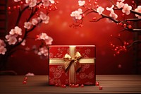 Chinese New Year style of Gift box flower plant gift.