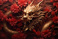 Chinese New Year style of Dragon dragon backgrounds flower.