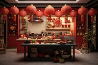 Chinese New Year style of Kitchen kitchen restaurant furniture.