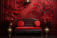 Chinese New Year style of Home furniture plant red.
