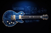 Guitar guitar diagram blue.
