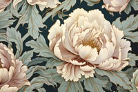  Peony pattern art wallpaper flower. AI generated Image by rawpixel.