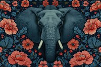 Elephant and flowers art accessories accessory.