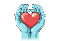 Human hand holding Heart heart cartoon human.