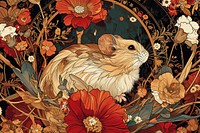 Hamster and flowers art accessories accessory.