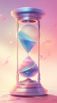 Hourglass deadline circle purple.