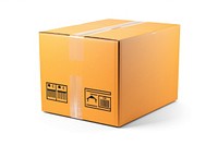 Parcel box cardboard carton white background. AI generated Image by rawpixel.
