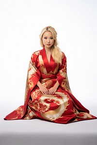 Chinese woman dress fashion kimono. AI generated Image by rawpixel.