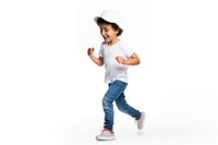 Cheerful kid using phone portrait child photo.