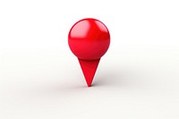 Red location pin sphere white background dynamite.