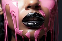 Lips lipstick mouth pink. AI generated Image by rawpixel.