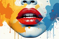 Lips lipstick creativity cosmetics. AI generated Image by rawpixel.