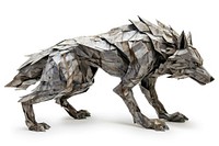 Rock heavy element Wolf shape sculpture wolf art.