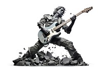 Rock heavy element Men shape musician guitar adult.