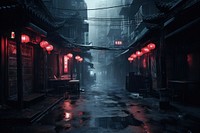 Underworld chinese Style street alley city.