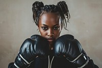Black woman sports boxing adult.