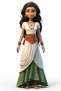 Indian girl figurine cartoon doll. AI generated Image by rawpixel.