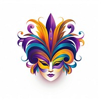 Mardi gras logo carnival pattern purple.