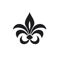 Mardi gras fleur symbol white logo creativity.