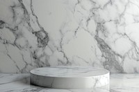 Product podium backdrop marble pattern indoors.