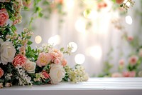 Product podium backdrop flower wedding plant.