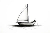 Boat drawing watercraft sailboat.