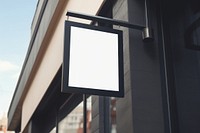 Square modern resturant outdoors wall sign. 