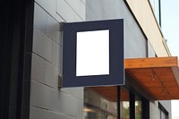 Square modern resturant outdoors wall sign. AI generated Image by rawpixel.