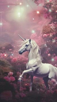 Wallpaper ephemera pale Unicorn outdoors animal mammal.