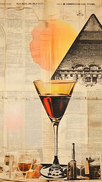 Wallpaper ephemera pale Egypt cocktail glass martini drink cosmopolitan.