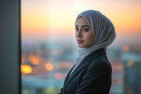 Business photo of arab woman portrait adult city.