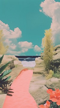 Beach outdoors nature sky. AI generated Image by rawpixel.