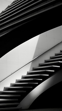 Photography of modern architecture staircase building black.