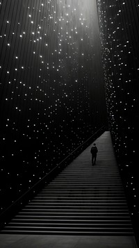 Photography of stars architecture staircase light.