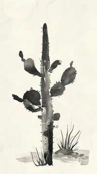 Cactus painting drawing sketch.