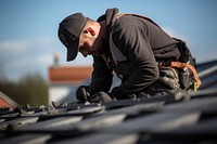 Worker performs worker adult roof. AI generated Image by rawpixel.