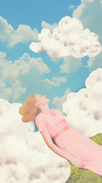 Cloud portrait outdoors nature. AI generated Image by rawpixel.