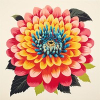 Flower dahlia plant art. AI generated Image by rawpixel.