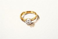 Diamond ring gold gemstone jewelry. AI generated Image by rawpixel.