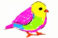 Bird animal canary white background. AI generated Image by rawpixel.