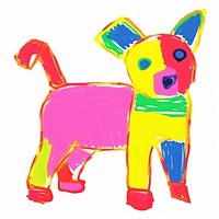 Dog art toy white background. AI generated Image by rawpixel.