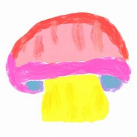 Mushroom painting white background vibrant color. AI generated Image by rawpixel.