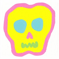 Skull representation vibrant color celebration. AI generated Image by rawpixel.