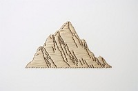 A piece of cute Mountain in embroidery style creativity textured triangle.