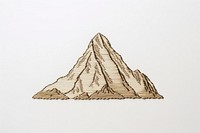 A piece of cute Mountain in embroidery style pyramid architecture creativity.
