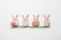 Cute easters in embroidery style animal art toy.