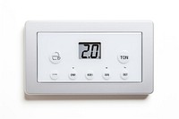 Digital Thermostat electronics white background electricity.