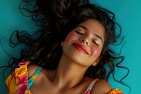 A youthful latina Colombian woman smile fashion adult.