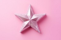 Star shaped form with holographic and silver glitter pink star celebration.