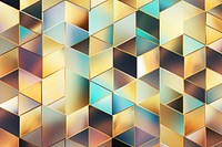 Geometrical shapes in metal gold and holographic pattern backgrounds graphics.